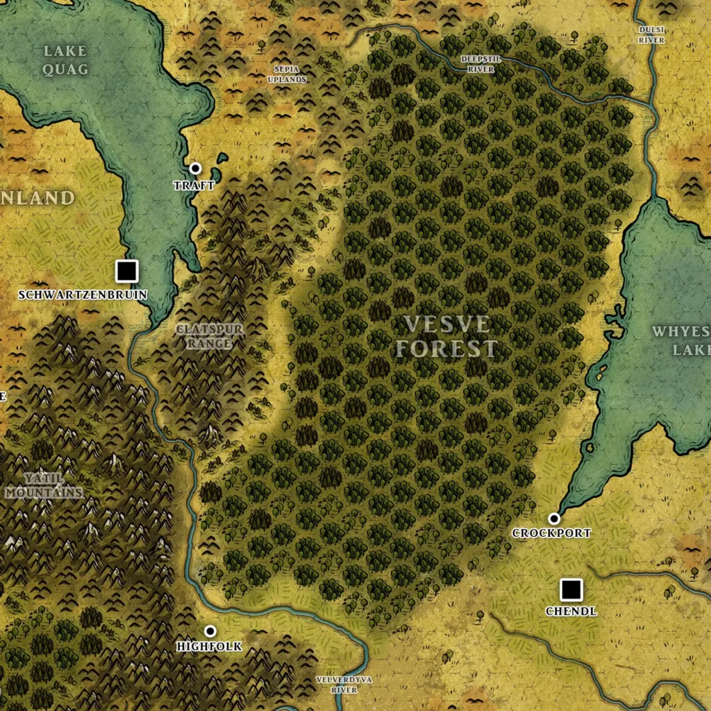 Highfolk Region Map